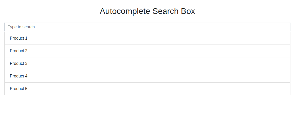 Autocomplete Search Box In PHP And MySQL