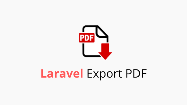 Laravel Export PDF
